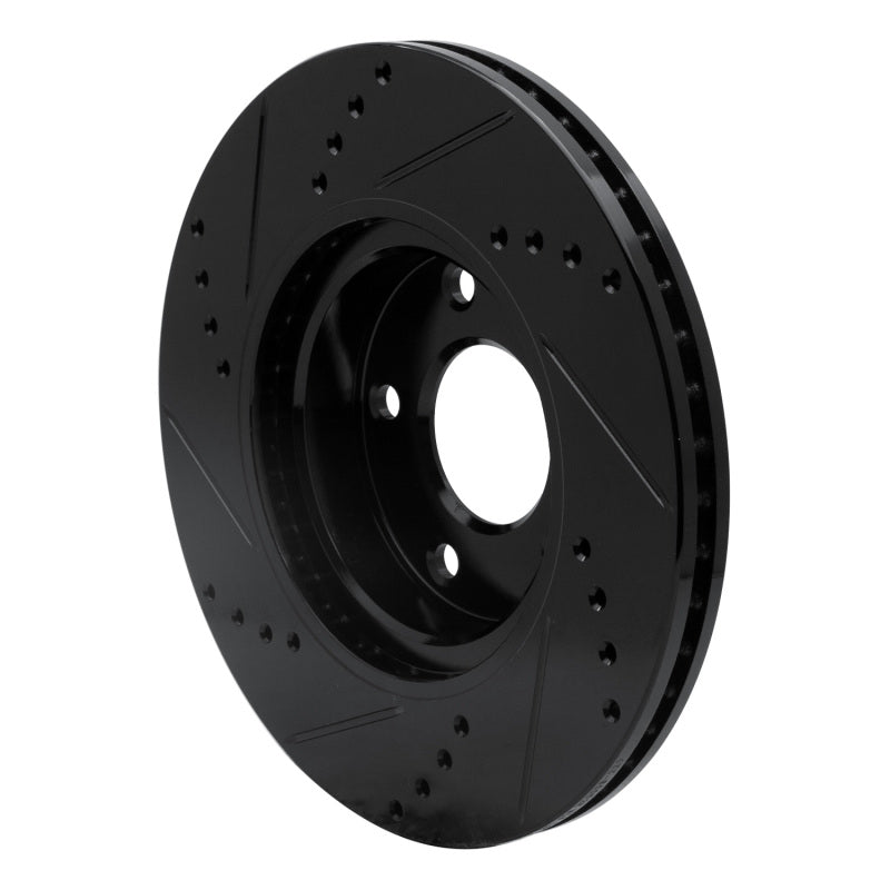 R1 Concepts R1 14-24 Mazda 3 Front Right Drilled & Slotted Black Brake Rotor