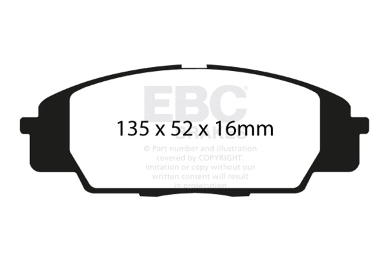 EBC Racing 07-11 Acura CSX (Canada) 2.0L Type S RP-X Front Brake Pads