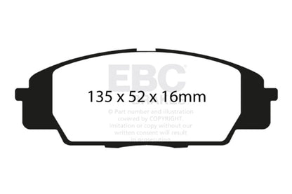 EBC Racing 07-11 Acura CSX (Canada) 2.0L Type S RP-X Front Brake Pads