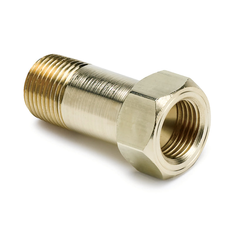 AutoMeter Fitting Adapter 3/8in. NPT Male Extension Brass For Mech. Temp. Gauge