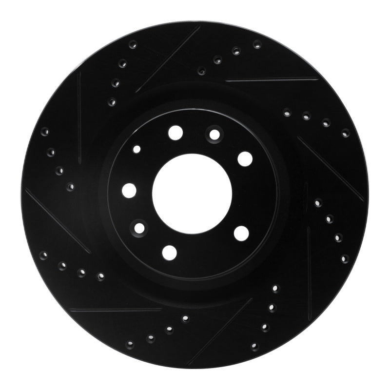 R1 Concepts R1 07-15 Mazda CX-9 Front Left Drilled & Slotted Black Brake Rotor
