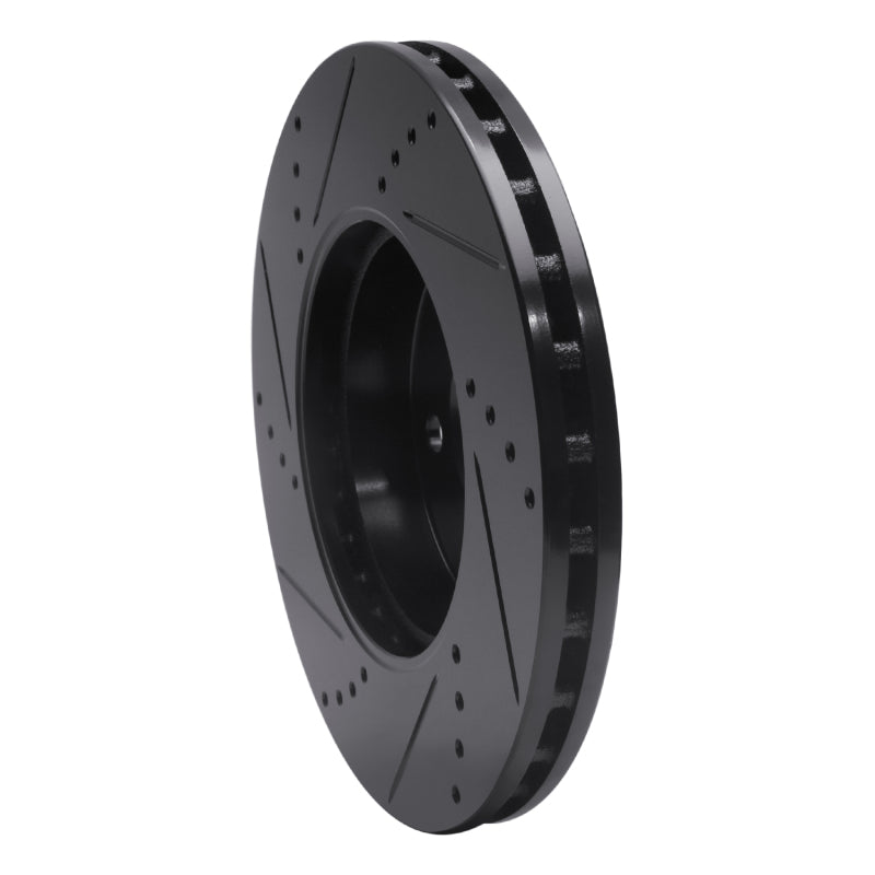 R1 Concepts R1 03-09 Mercedes-Benz E350 Front Right Drilled & Slotted Black Brake Rotor
