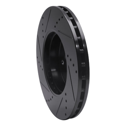 R1 Concepts R1 03-09 Mercedes-Benz E350 Front Right Drilled & Slotted Black Brake Rotor