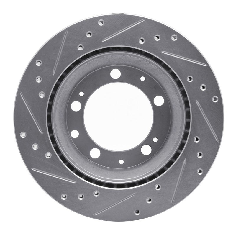 R1 Concepts R1 87-89 Porsche 944 Except Turbo Rear Right Drilled & Slotted Silver Brake Rotor