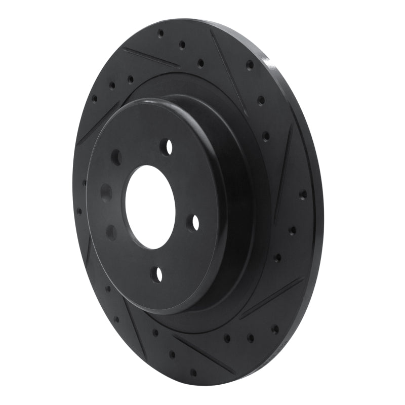 R1 Concepts R1 16-18 Buick Envision Rear Right Drilled & Slotted Black Brake Rotor