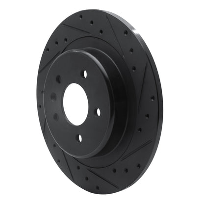 R1 Concepts R1 16-18 Buick Envision Rear Right Drilled & Slotted Black Brake Rotor