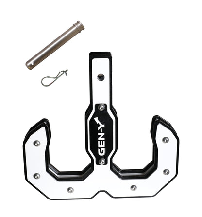 GEN-Y Hitch Gen-Y Hulk 2.0 16K Tow Hook 2in Shank w/GH-099 Pin/GH-011 Clip - Black/White