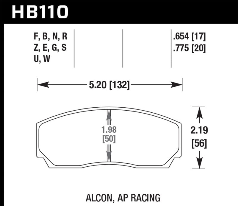 Hawk Performance Hawk AP CP5200 Caliper HP+ Street Brake Pads