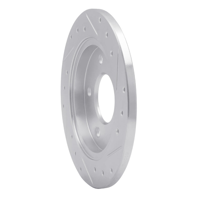 R1 Concepts R1 88-94 Buick Regal Rear Left Drilled & Slotted Silver Brake Rotor