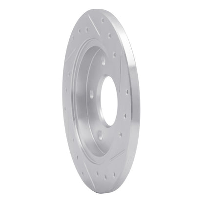 R1 Concepts R1 88-94 Buick Regal Rear Left Drilled & Slotted Silver Brake Rotor