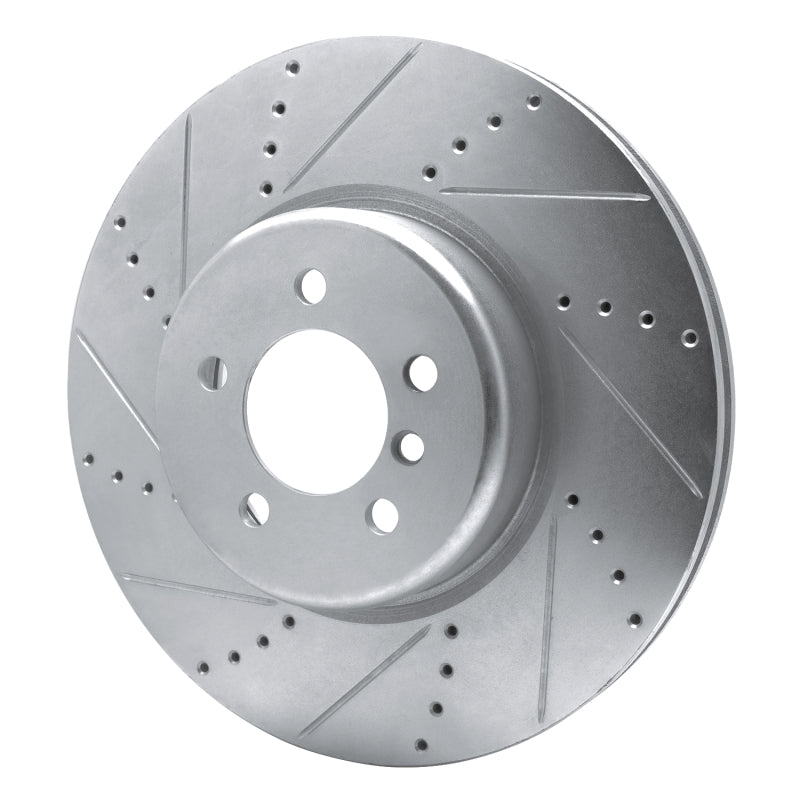 R1 Concepts R1 13-20 BMW 340I Front Left Drilled & Slotted Silver Brake Rotor