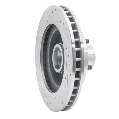 R1 Concepts R1 1969-1996 Buick Estate Wagon Front Right Drilled & Slotted Silver Brake Rotor