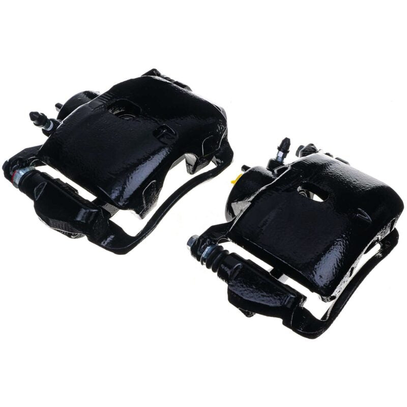 PowerStop Power Stop 02-04 Honda CR-V Front Black Caliper - Pair w/Bracket