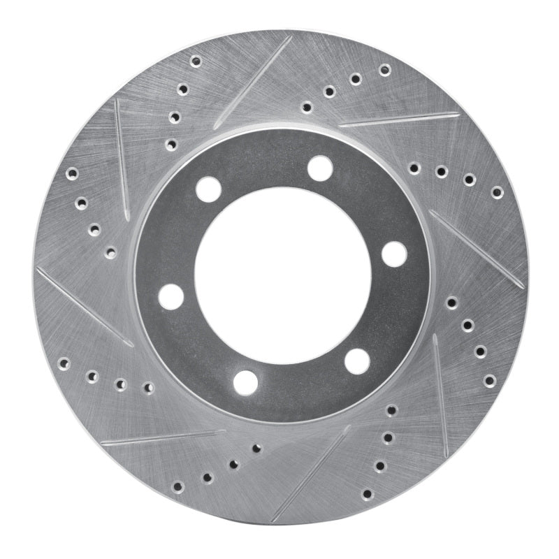 R1 Concepts R1 00-07 Toyota SEQUOIA Front Left Drilled & Slotted Silver Brake Rotor