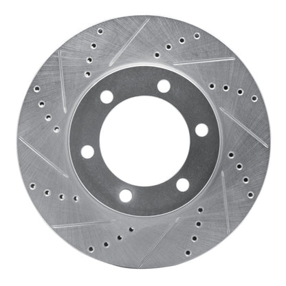 R1 Concepts R1 00-07 Toyota SEQUOIA Front Left Drilled & Slotted Silver Brake Rotor