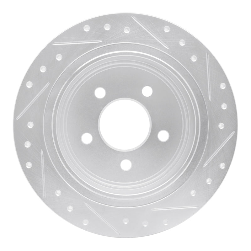 R1 Concepts R1 03-05 Ford Explorer Sport Trac Rear Left Drilled & Slotted Silver Brake Rotor