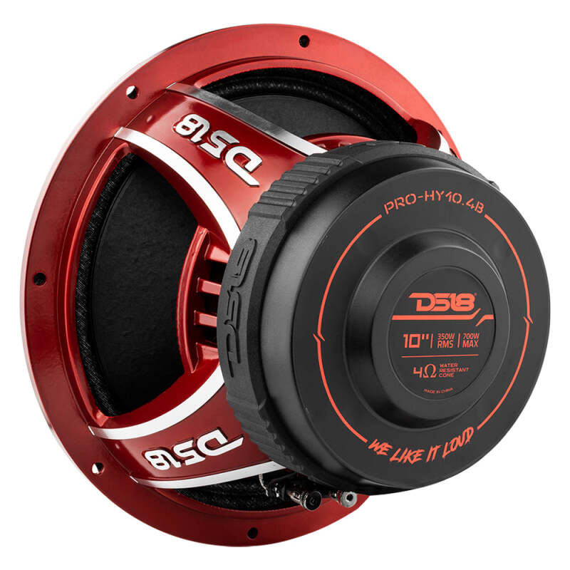 DS18 10in 350 Watts RMS 4 ohm Mid-Range Loudspeaker w/ Water Resistant Cone