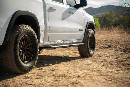 DV8 Offroad 19-25 RAM 1500 Crew Cab OE Plus Side Steps - Black Steel