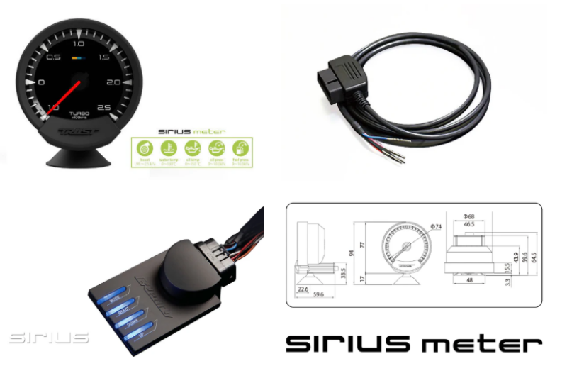 GReddy Sirius OBD Set (Turbo Meter)