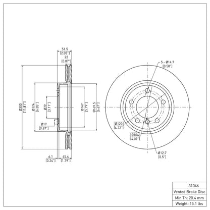 DFC 99-08 BMW 325I (USA/Canada) Front GeoSPEC Coated Rotor