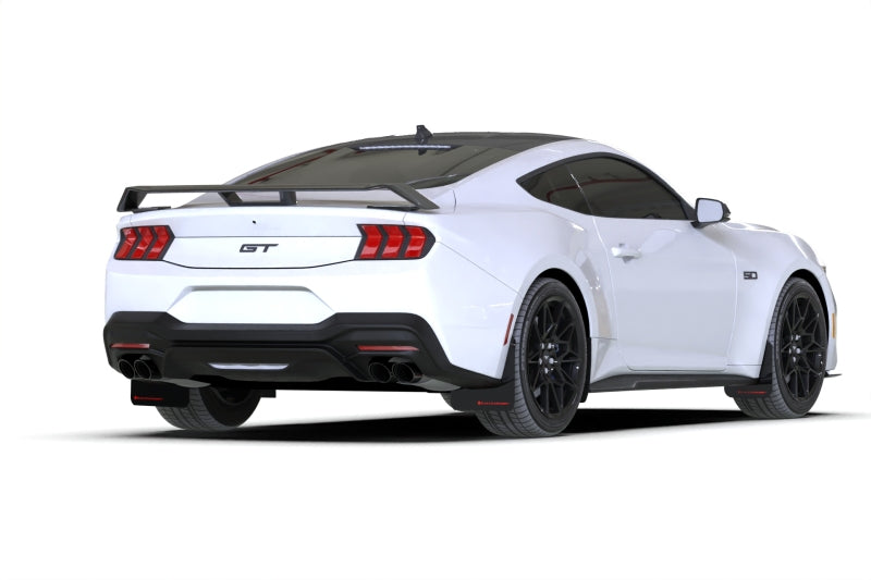 Rally Armor 24-26 Ford Mustang Black UR Mud Flap w/ Red Logo