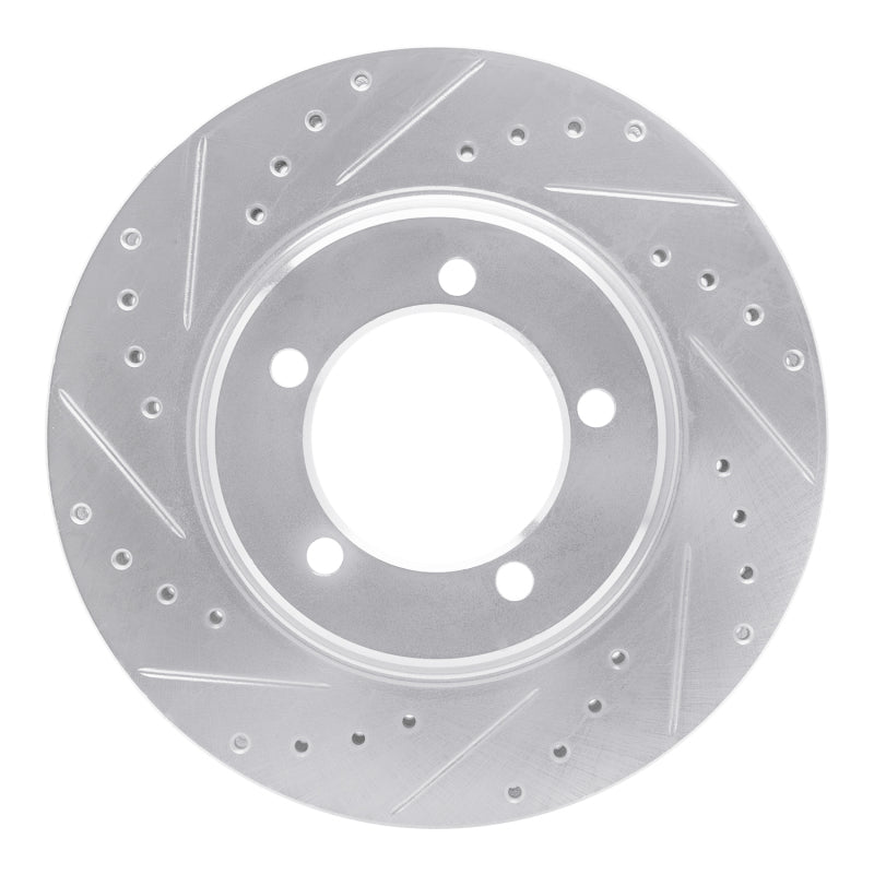 R1 Concepts R1 67-70 Chevrolet BEL AIR Front Left Drilled & Slotted Silver Brake Rotor