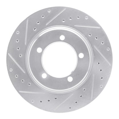 R1 Concepts R1 67-70 Chevrolet BEL AIR Front Left Drilled & Slotted Silver Brake Rotor