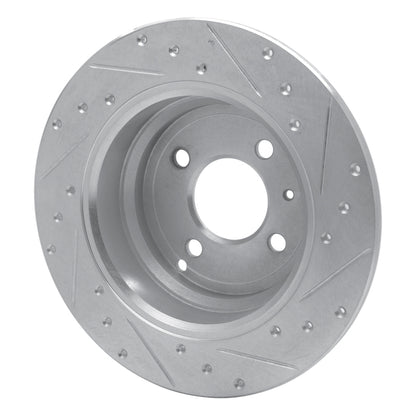 R1 Concepts R1 93-95 Volvo 850 Rear Left Drilled & Slotted Silver Brake Rotor
