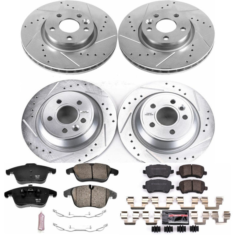 PowerStop Power Stop 12-15 Land Rover Range Rover Evoque Front & Rear Z23 Evolution Brake Kit