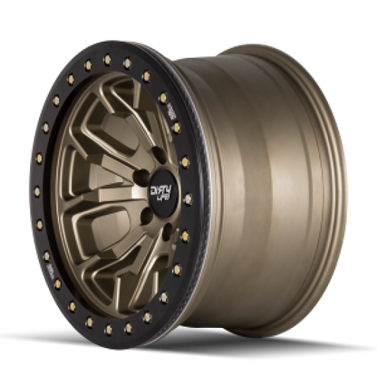 Dirty Life 9303 DT-1 20x9 / 8x170 BP / 0mm Offset / 130.8mm Hub Satin Gold Wheel - Beadlock
