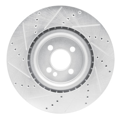 R1 Concepts R1 13-13 Mini Cooper (Excl Clubman) Front Right Drilled & Slotted Silver Brake Rotor