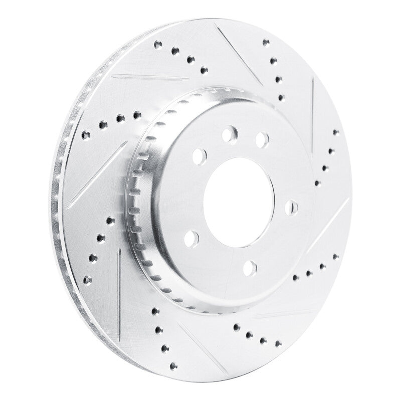 R1 Concepts R1 20-25 Land Rover Defender 90 Rear Right Drilled & Slotted Silver Brake Rotor
