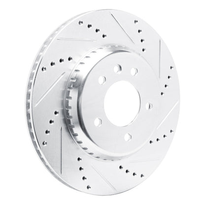 R1 Concepts R1 20-25 Land Rover Defender 90 Rear Right Drilled & Slotted Silver Brake Rotor