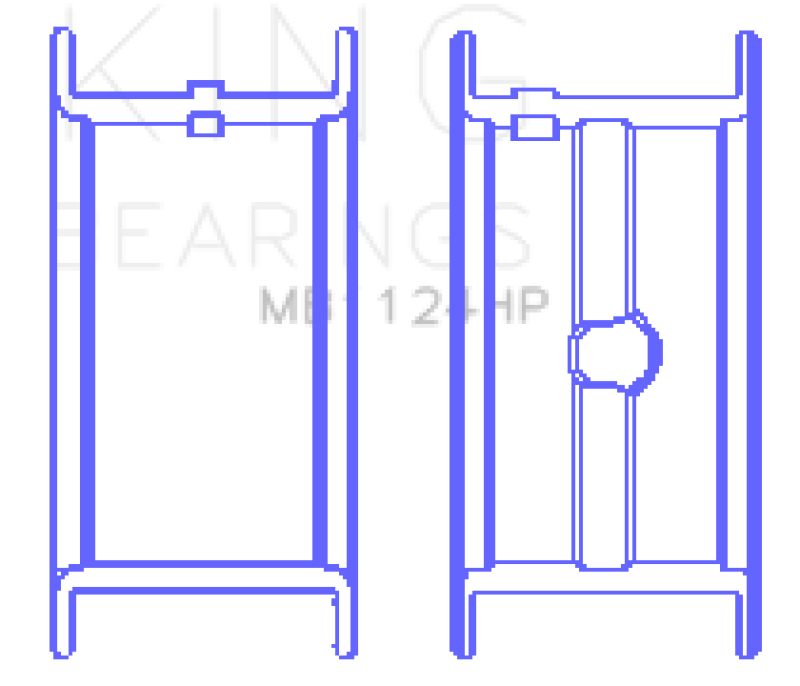 King Engine Bearings General Motors BIG BLOCK 369-502 GEN IV, V, VI - FLANGED BRG Main Bearing Set