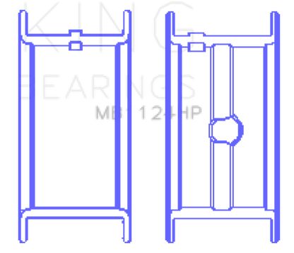 King Engine Bearings General Motors BIG BLOCK 369-502 GEN IV, V, VI - FLANGED BRG Main Bearing Set