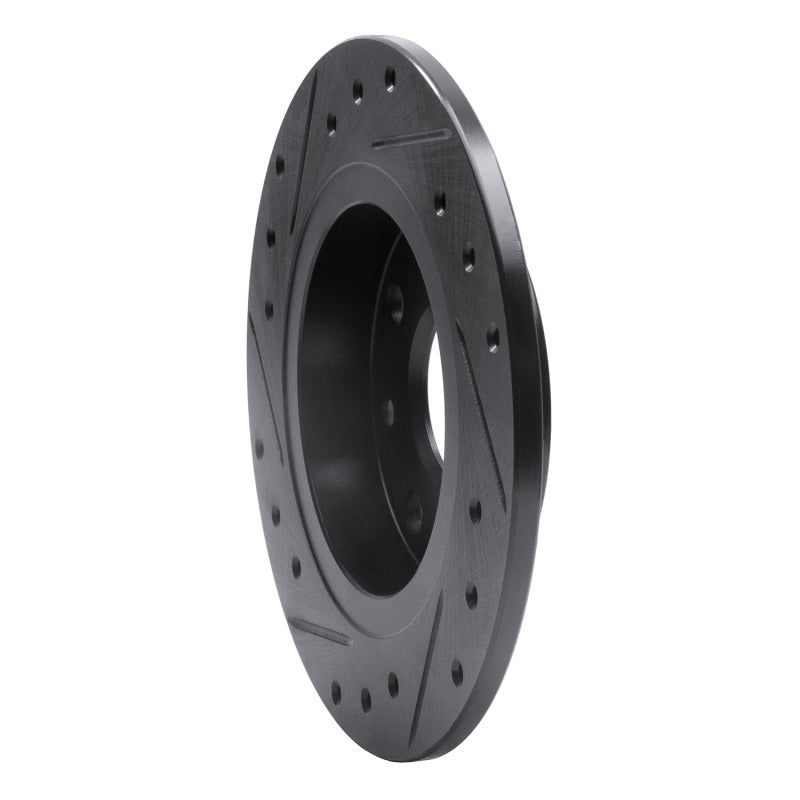 R1 Concepts R1 90-93 Mazda Miata Rear Right Drilled & Slotted Black Brake Rotor
