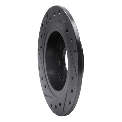 R1 Concepts R1 90-93 Mazda Miata Rear Right Drilled & Slotted Black Brake Rotor