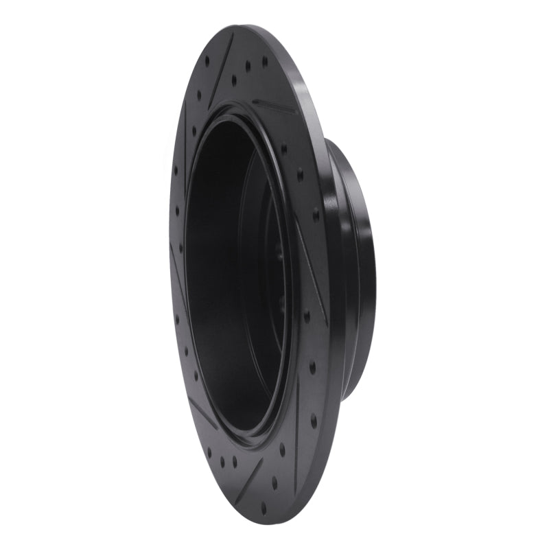 R1 Concepts R1 10-15 Honda Accord Crosstour Rear Right Drilled & Slotted Black Brake Rotor