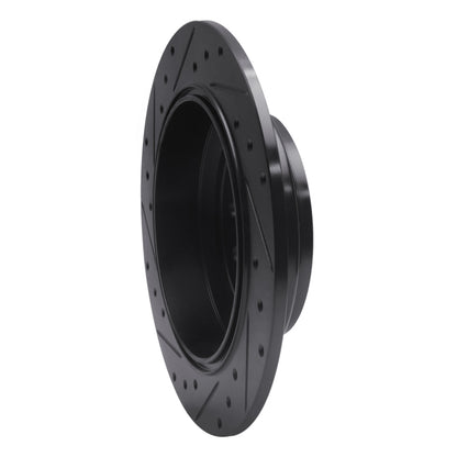 R1 Concepts R1 10-15 Honda Accord Crosstour Rear Right Drilled & Slotted Black Brake Rotor