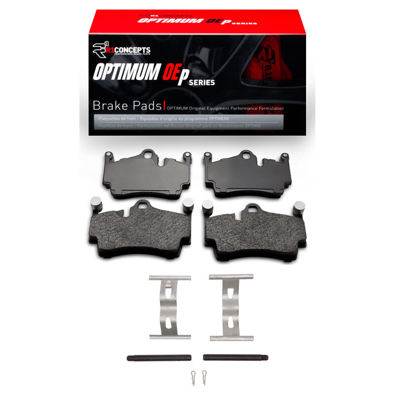 R1 Concepts R1 05-23 Porsche 718 Cayman Rear Optimum OE Pads & Hardware Kit