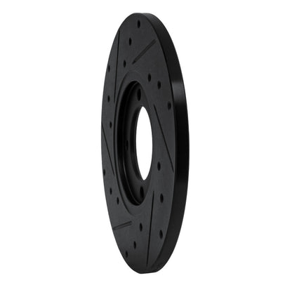 R1 Concepts R1 76-81 Toyota Celica Front Right Drilled & Slotted Black Brake Rotor