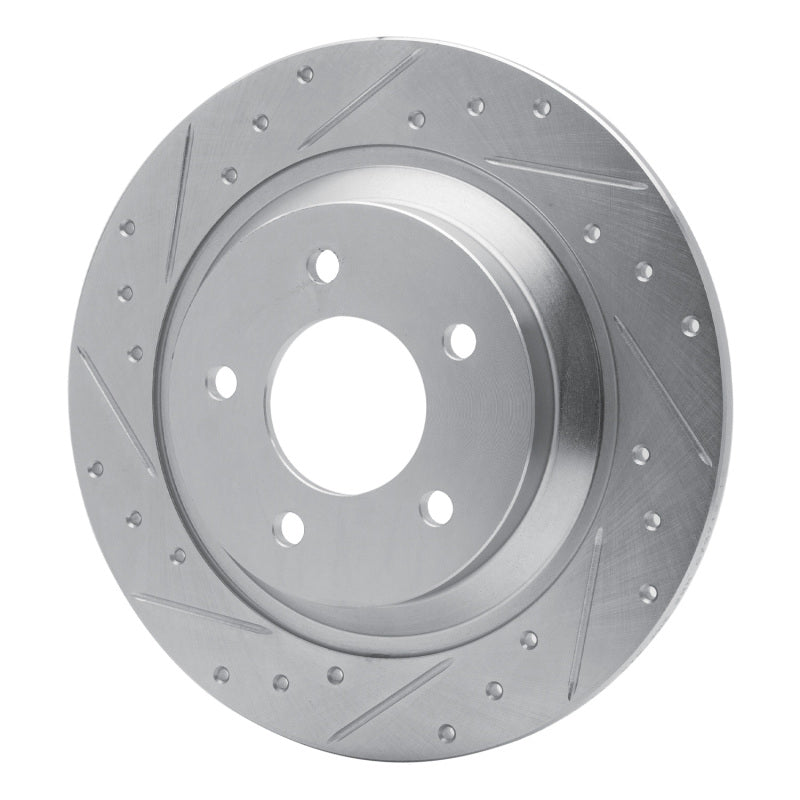 R1 Concepts R1 06-15 Mazda 5 Rear Left Drilled & Slotted Silver Brake Rotor