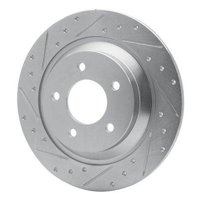 R1 Concepts R1 06-15 Mazda 5 Rear Left Drilled & Slotted Silver Brake Rotor