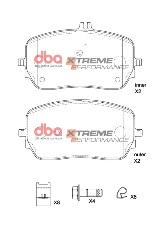 DBA 2020+ Mercedes-Benz GLE53 AMG 4Matic XP Performance Front Brake Pads