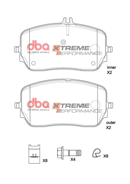 DBA 2020+ Mercedes-Benz GLE53 AMG 4Matic XP Performance Front Brake Pads