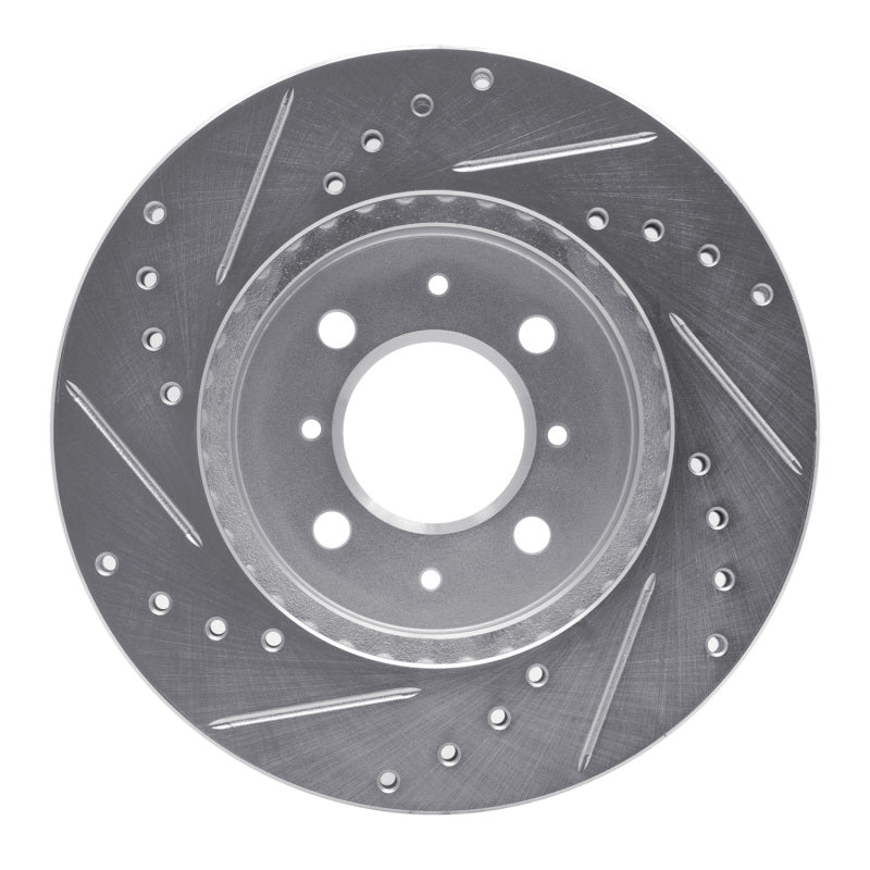 R1 Concepts R1 02-10 Renault CLIO (Mexico) Front Right Drilled & Slotted Silver Brake Rotor