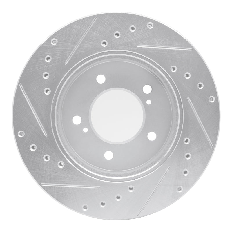 R1 Concepts R1 93-02 Mercury Villager Front Right Drilled & Slotted Silver Brake Rotor