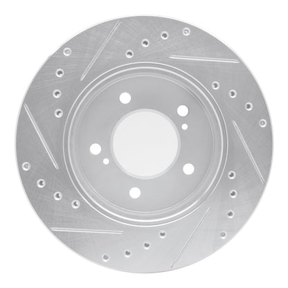 R1 Concepts R1 93-02 Mercury Villager Front Right Drilled & Slotted Silver Brake Rotor