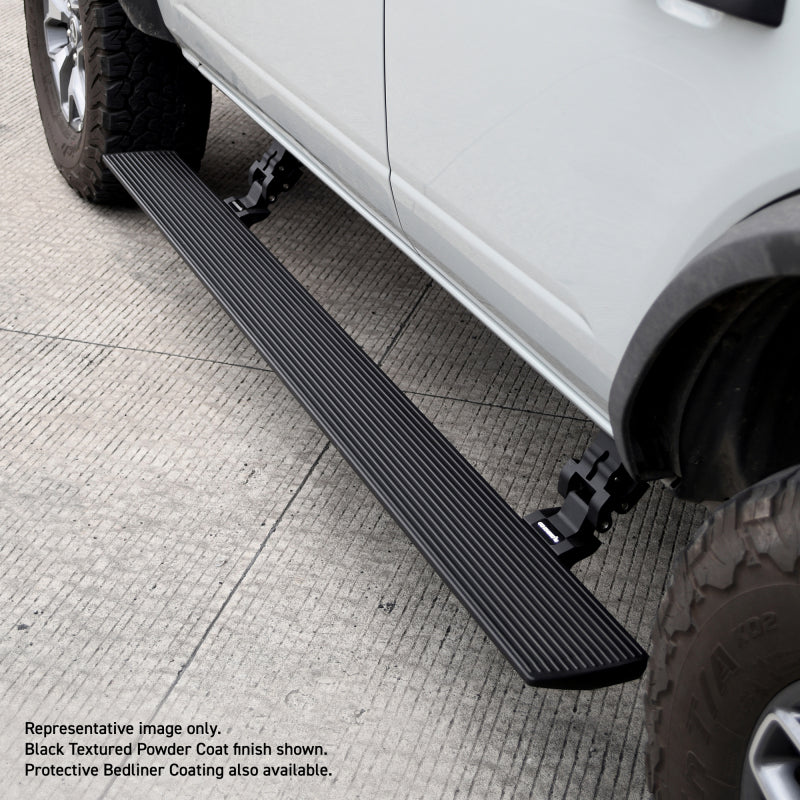 Go Rhino RealTruck 16-23 Toyota Tacoma CrewMax Cab 4dr VoltStep Electric Running Board Kit - Bedliner Coatng
