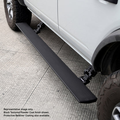 Go Rhino RealTruck 16-23 Toyota Tacoma CrewMax Cab 4dr VoltStep Electric Running Board Kit - Bedliner Coatng